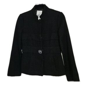 Tibi  New York Women's Black Textured Wool Jacket Size 4